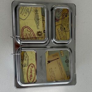 Planetbox Stainless Steel Lunchbox with Travel-Themed magnets